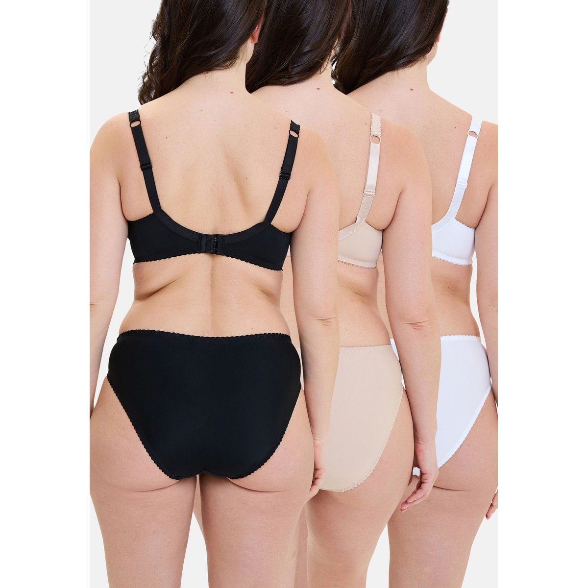 Lot de trois slips ARUM noir&blanc&skin, SANS COMPLEXE