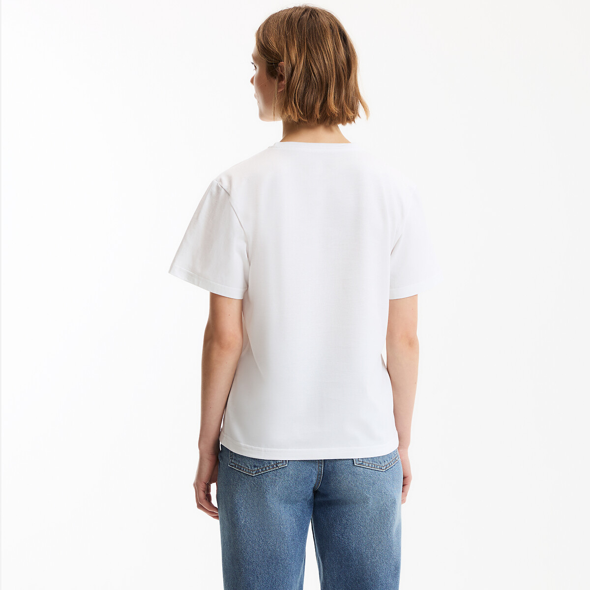 Graphic Print Crew Neck Short Sleeve T-Shirt white, CHARLES DE VILMORIN X LA REDOUTE
