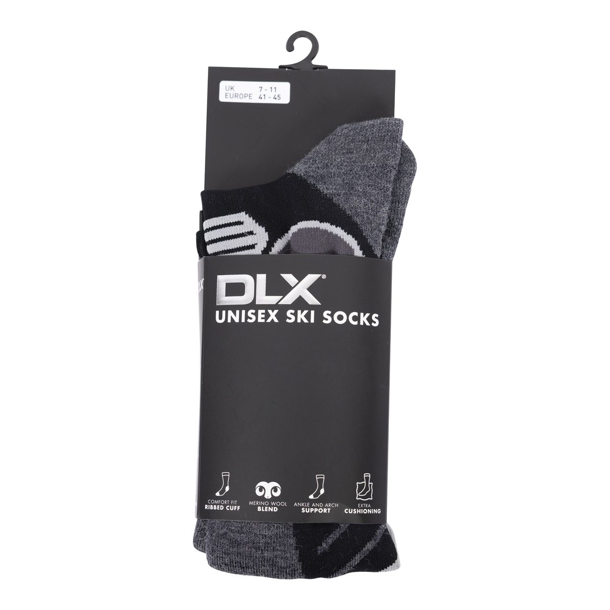 Chaussettes de ski confortables ANSELM noir, TRESPASS