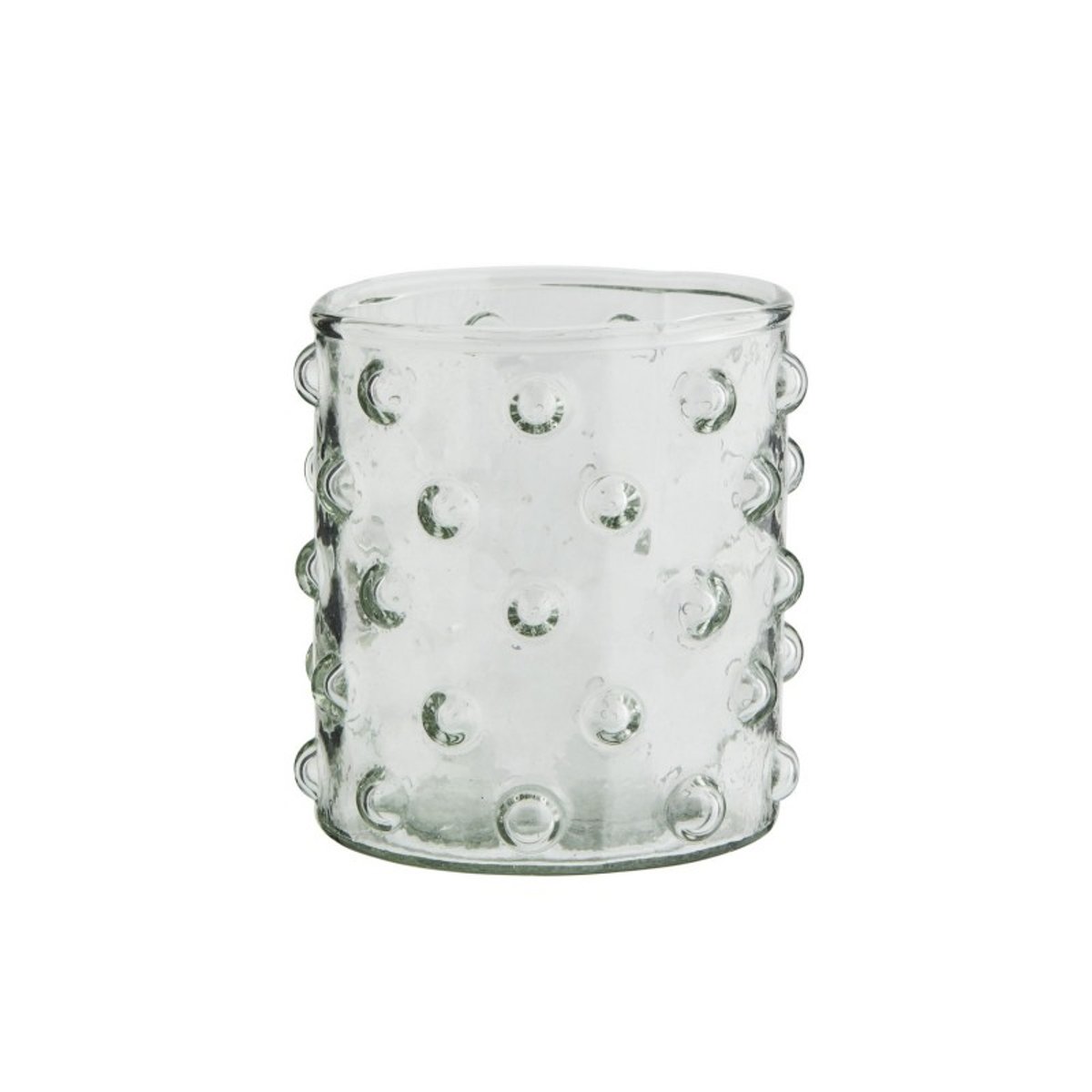 Verre à eau texturé à pois transparent, MADAM STOLTZ