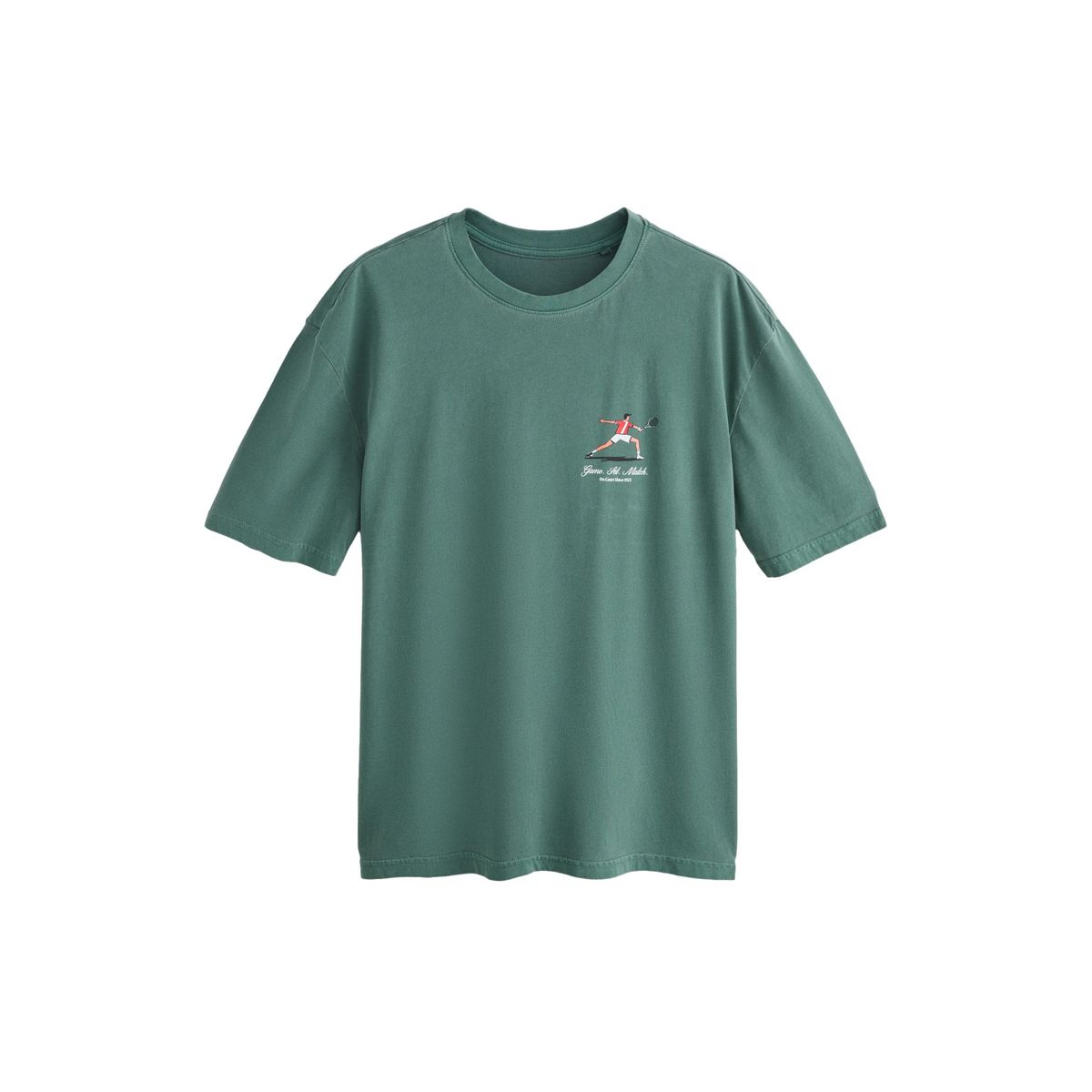 T-shirt sport à imprimé sous licence tennis green dunlop, NEXT