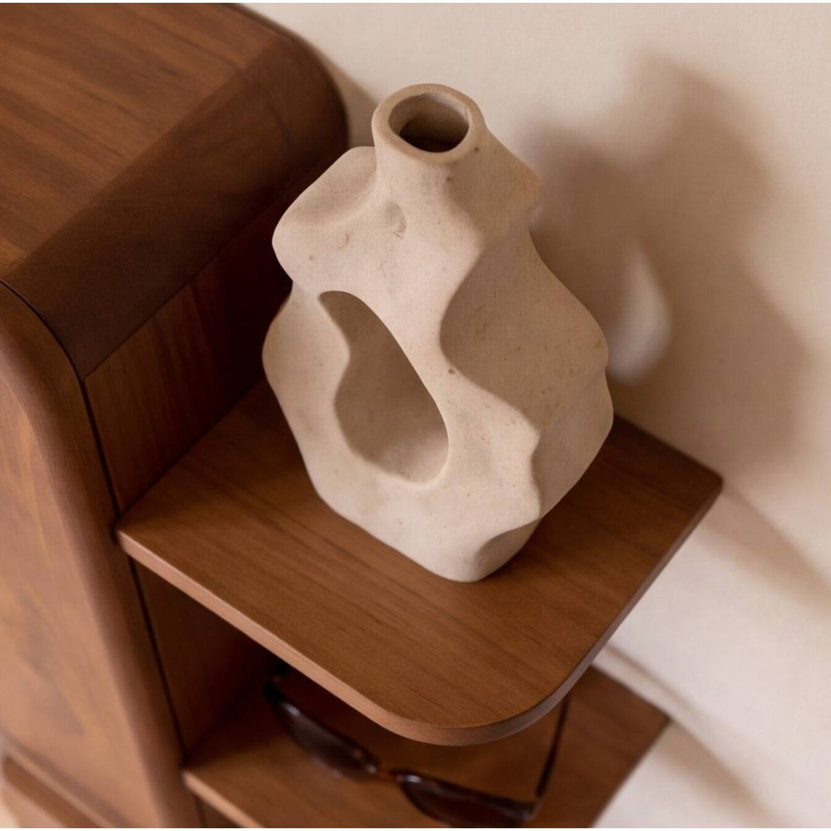 Etagère murale en en bois de manguier  ESYRA bois foncé, MADE IN MEUBLES 