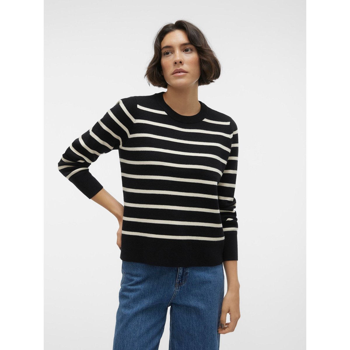 Pull En Maille noire - black, VERO MODA