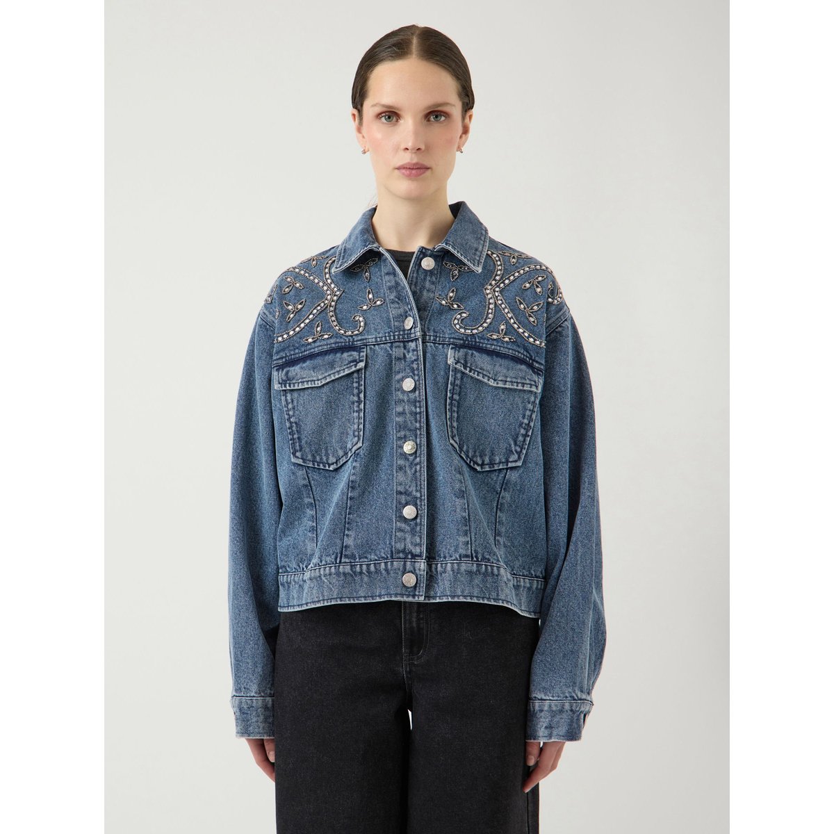 Veste En Jean light blue denim, YAS