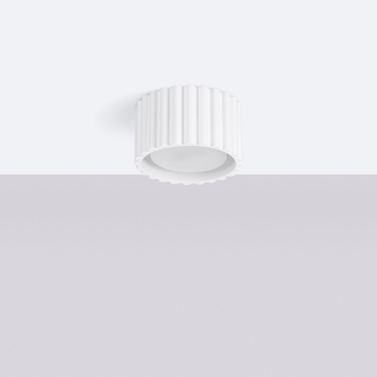 Plafonnier Aluminium Blanc Gx53 1 Aura blanc, EDEN