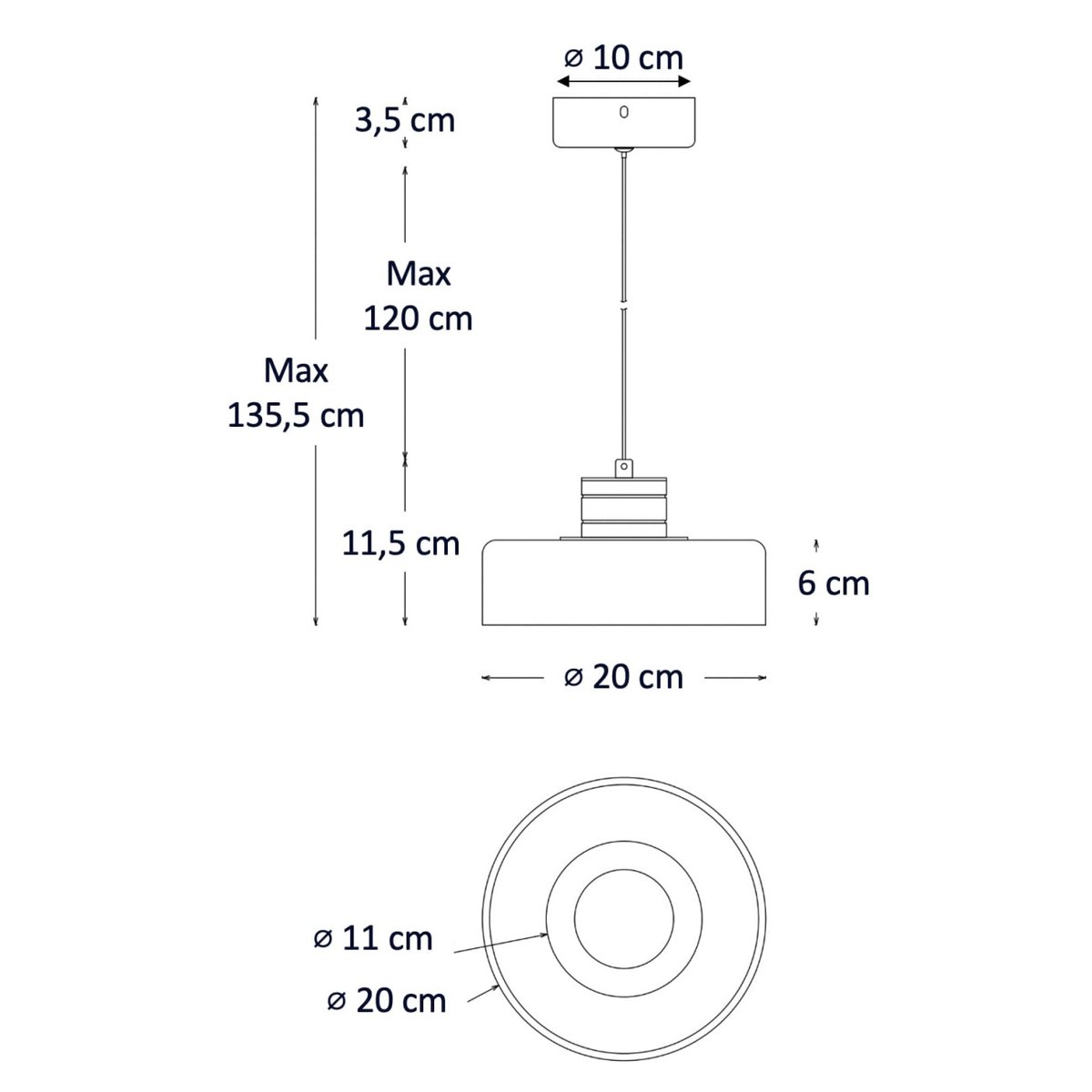 Suspension LED avec verre fumé - VALDO noir et gris fumé, KOSILUM