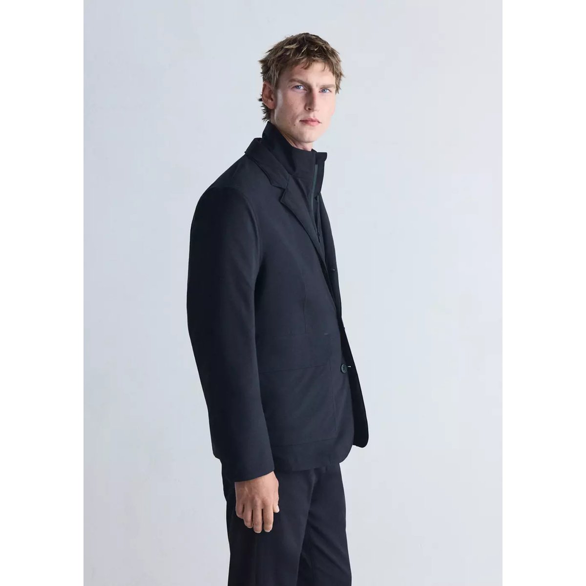 Veste format compact matelassée waterproof Thermolite® bleu nuit, MANGO MAN