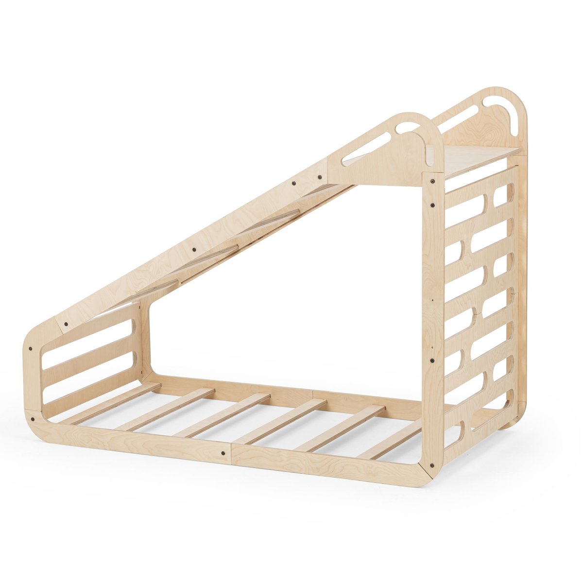 MAMATOYZ - Lit au sol enfant 70 x 140 cm en bois Sleepy Mini avec accessoires beige, MAMATOYS