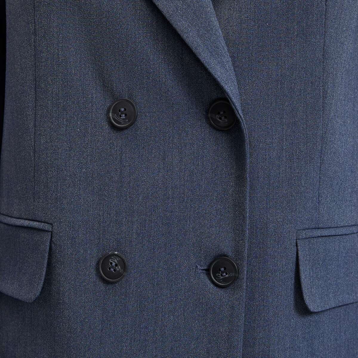 Blazer long croisé oversize bleu, LA REDOUTE COLLECTIONS