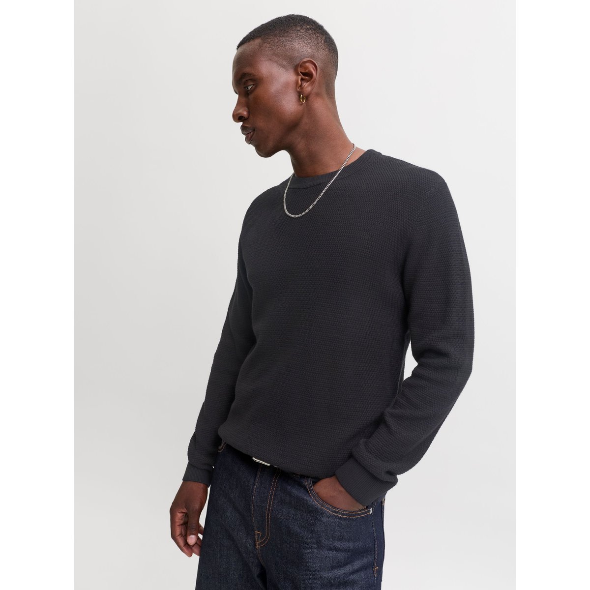 Pull En Maille noire - black, JACK & JONES