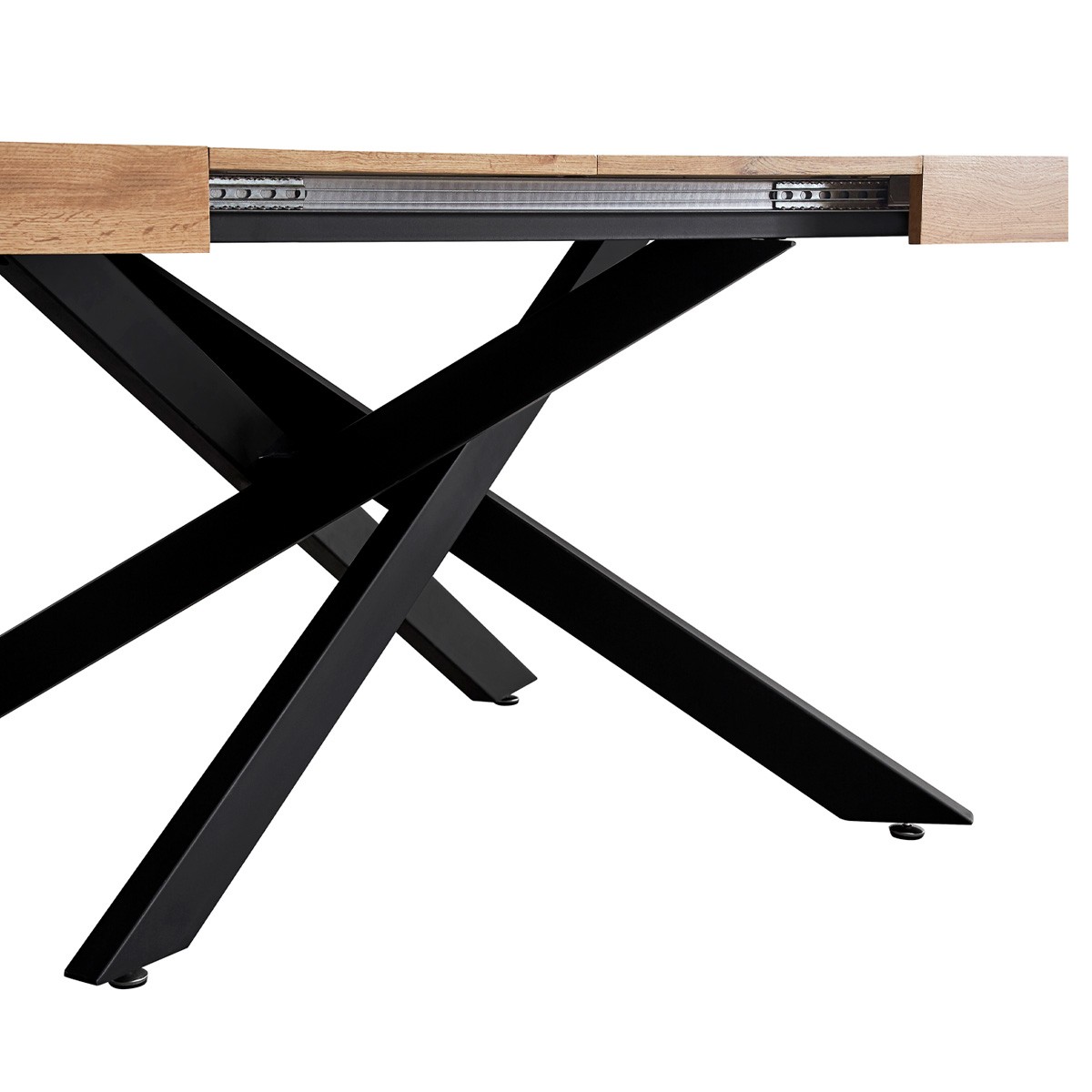 Table à manger extensible décor bois 4/8 personnes - ELENA bois, HOMIFAB