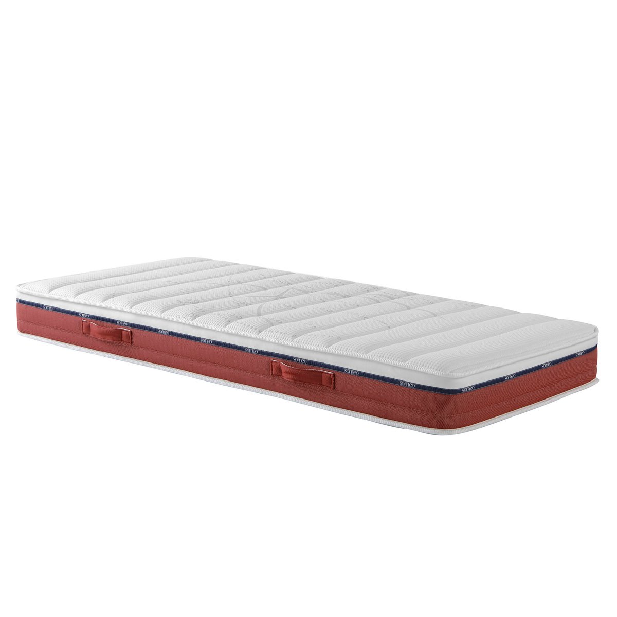 Ensemble matelas 100% latex, sommier et pieds Crépuscule 600 blanc, SOMEO