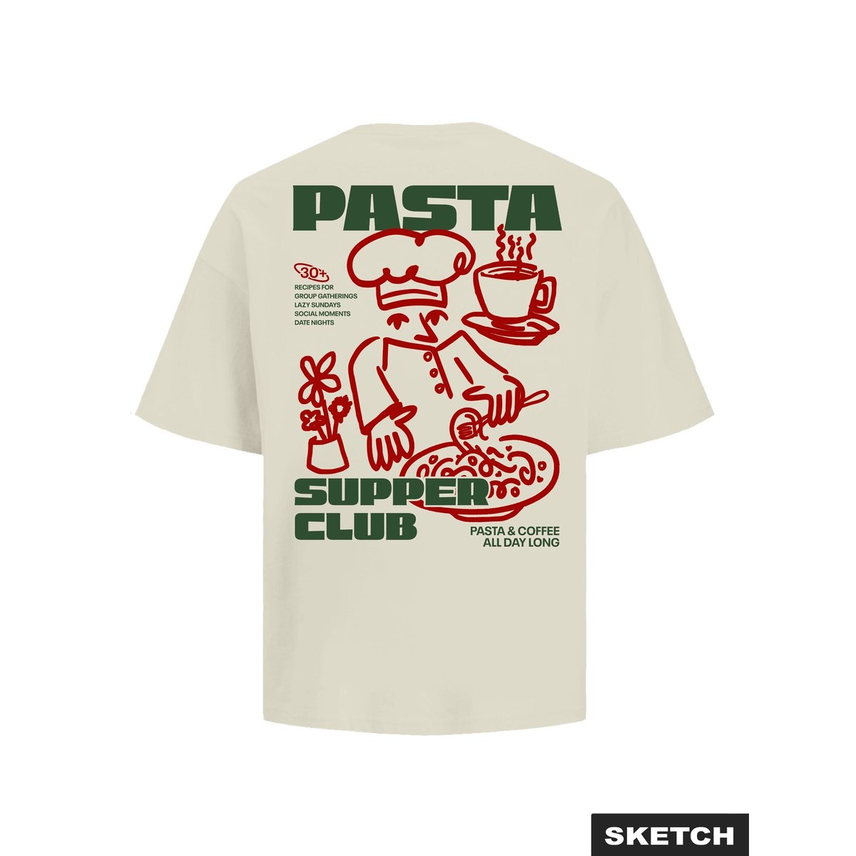 T-Shirt antique white, JACK & JONES