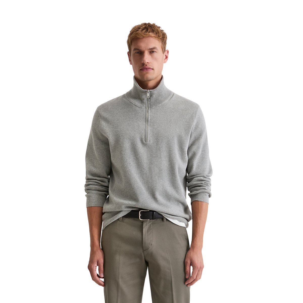 Troyer régulier en pur coton bio gris, MARC O'POLO
