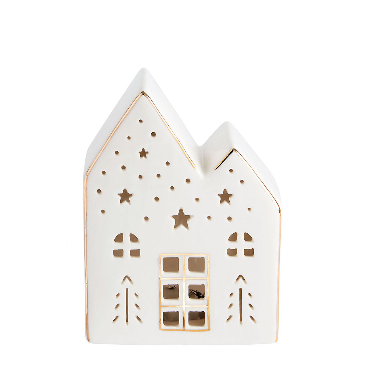 Maison décorative avec LED petit modèle blanc, MATHILDE M