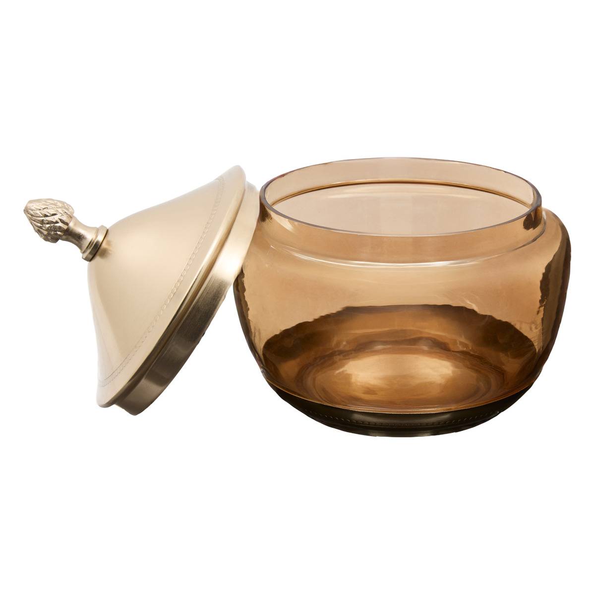 Boîte ronde en verre LALIE multicolore, ATMOSPHERA