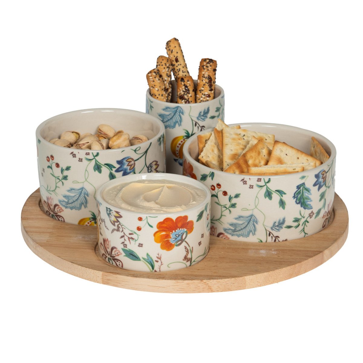 Service apéritif de 4 pièces Camelia 28,5 cm - CAMELIA multicolore, TABLE PASSION