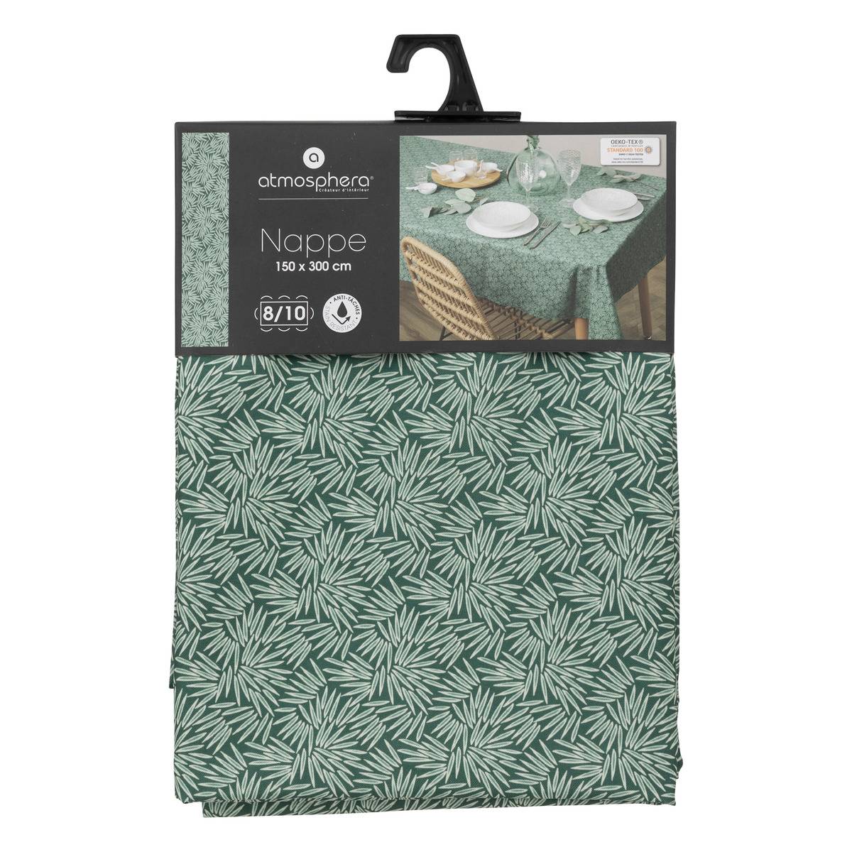 Nappe anti-tâche THAIS vert, ATMOSPHERA