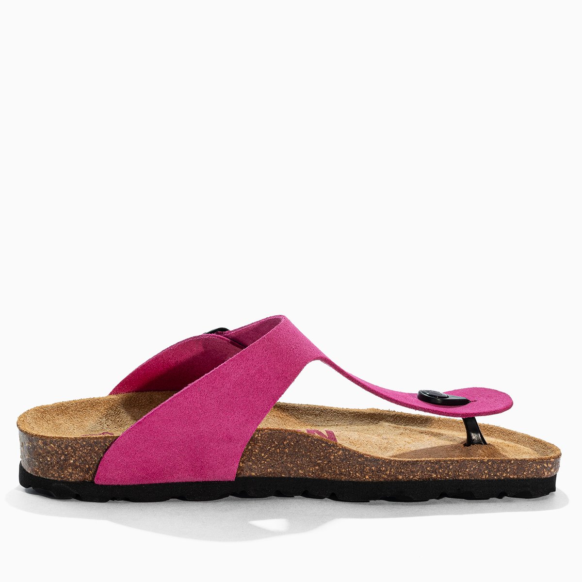 Tongs en cuir suédé MERCURE pink, BAYTON