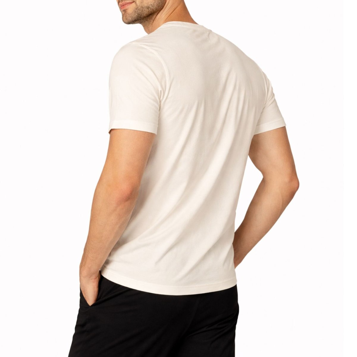 T-shirt en coton LOG beige/noir, VON DUTCH