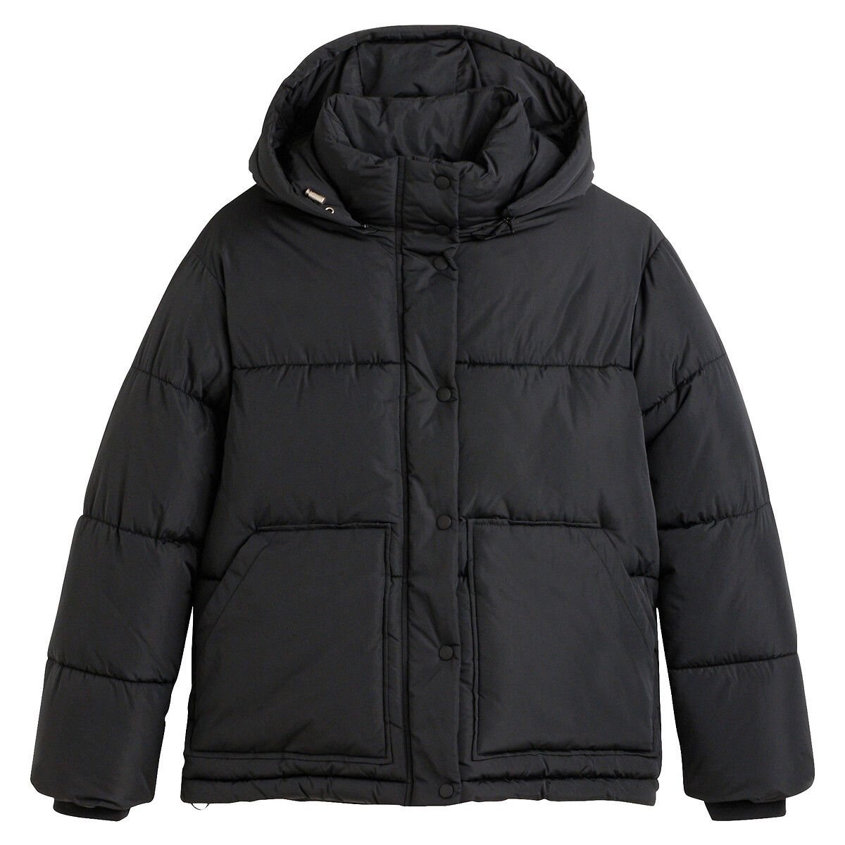 Doudoune courte à capuche noir, LA REDOUTE COLLECTIONS