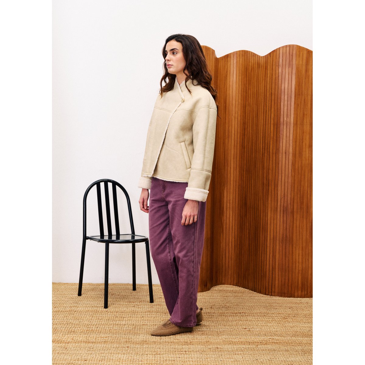 Manteau col roulé LAMARTINE beige crème, FRNCH