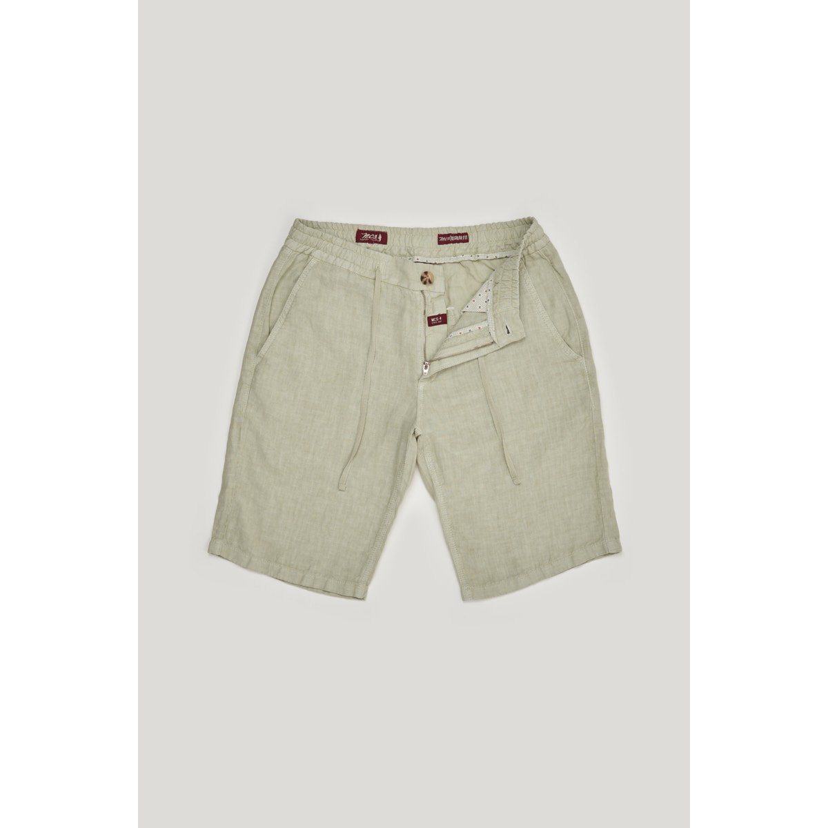 Bermuda uni 100% lin vert menthe, MCS