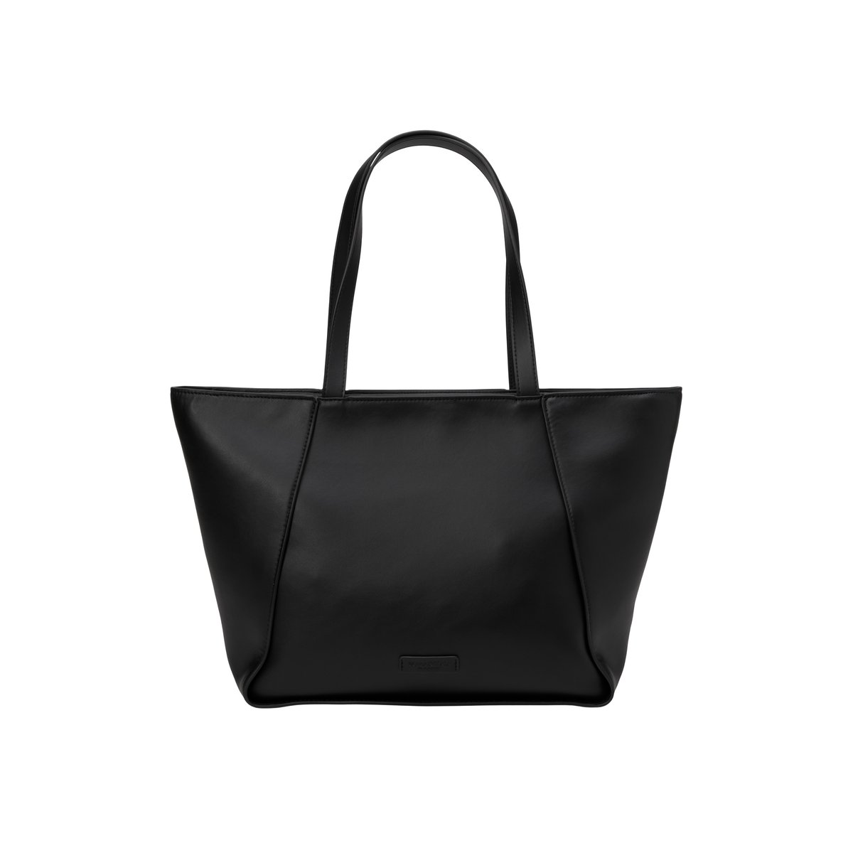 Shopper en une alternative de cuir en polyester recyclé noir, MARC O'POLO