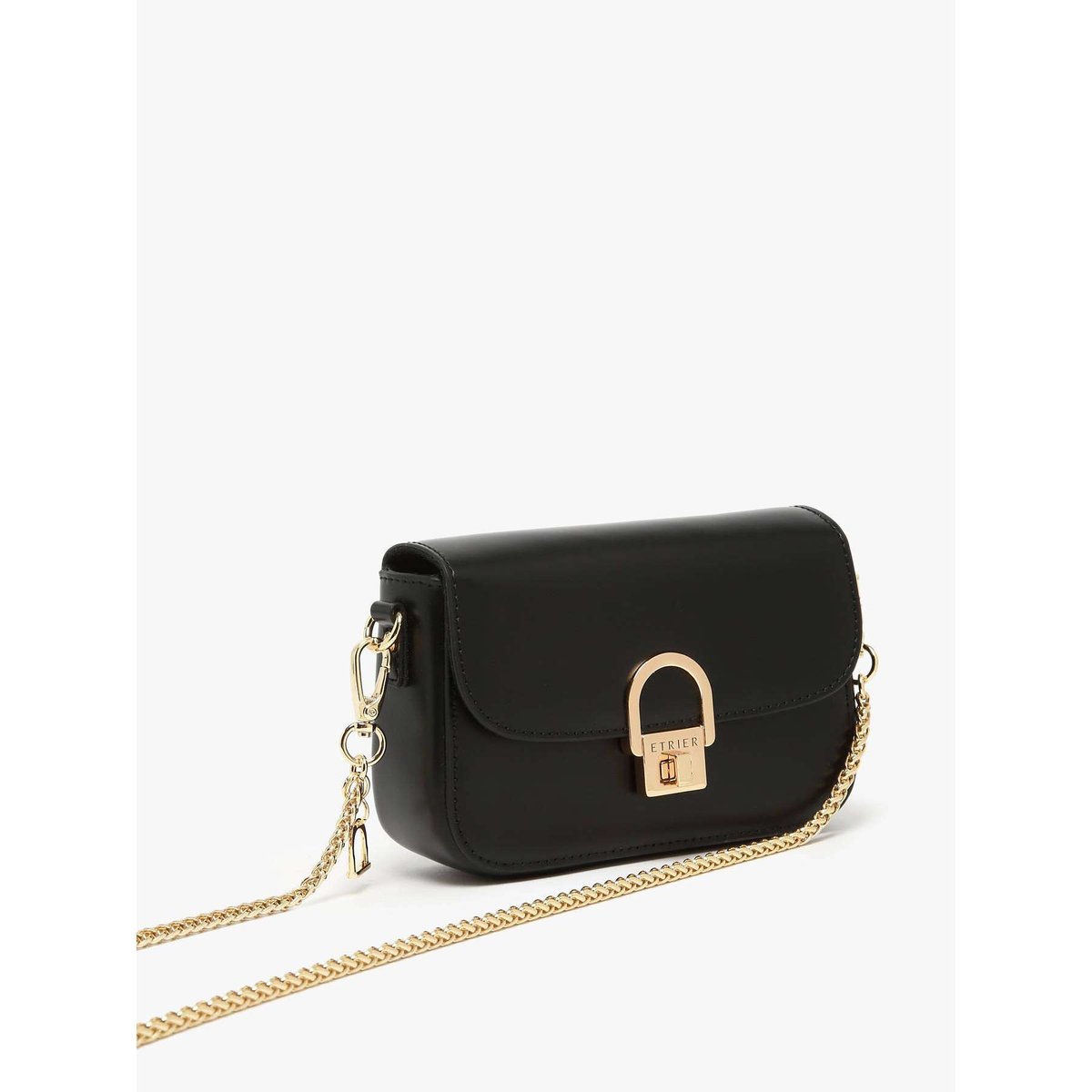 Sac bandoulière Altair cuir noir, ETRIER