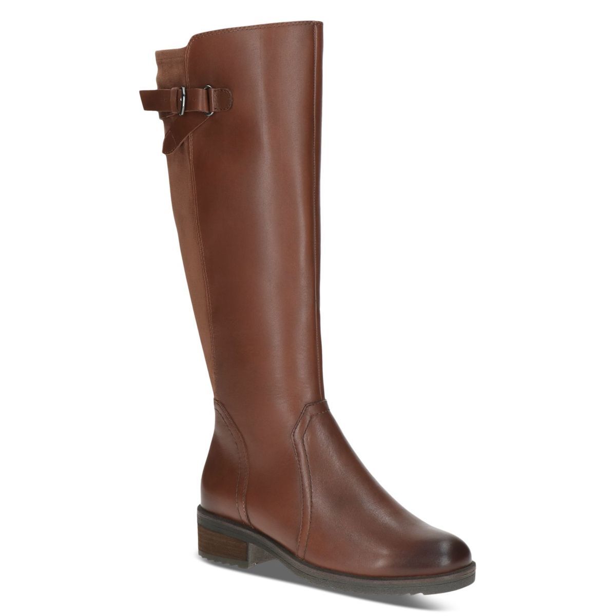 Bottes talon bloc marron chocolat nubuck, CAPRICE