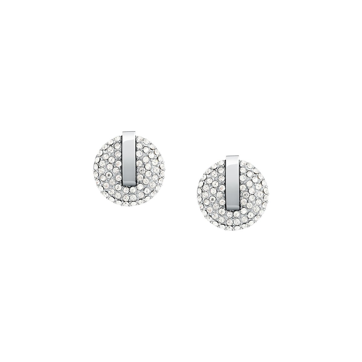 Boucles d'oreille T-ROUND acier inoxydable, TRUSSARDI