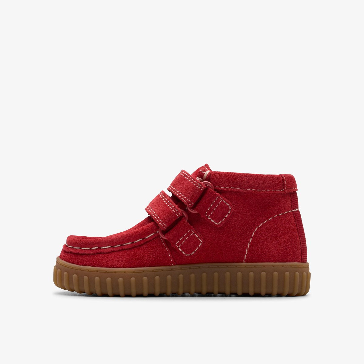 Boots Suède Coupe Large TOR HILL T rouge, CLARKS