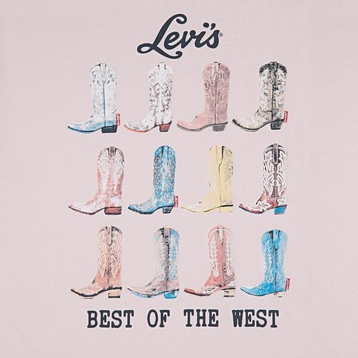 T-shirt manches courtes, print devant rose, LEVI'S KIDS