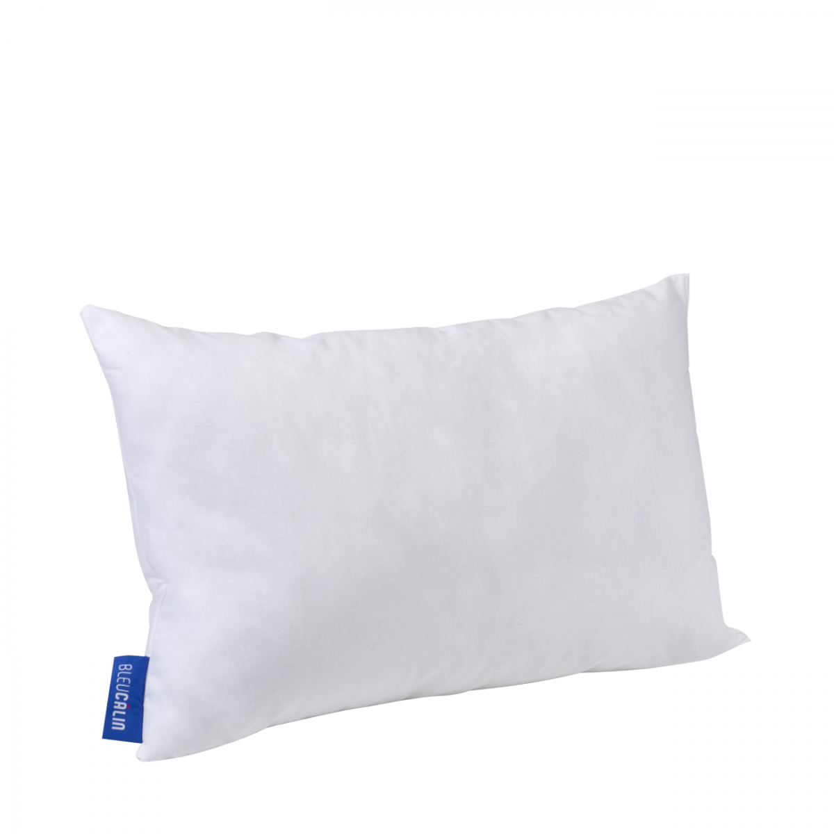 Oreiller bébé moelleux enveloppe COTON BIO blanc, BLEU CALIN