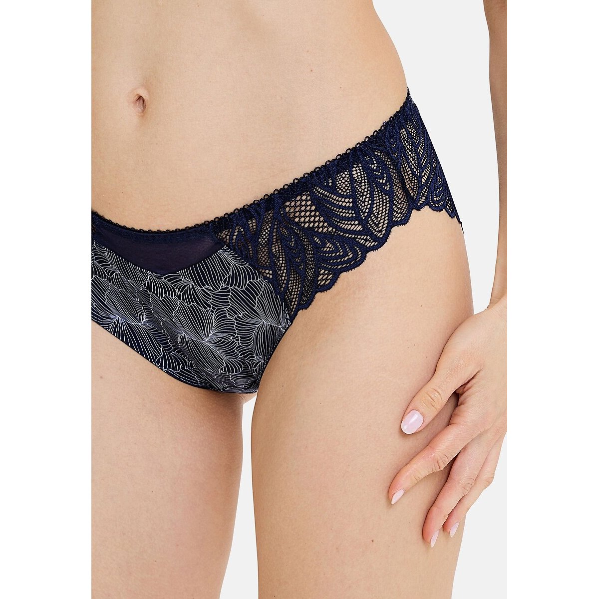 Slip aus Spitze und Mikrofaser SABRINA koralle marine, SANS COMPLEXE