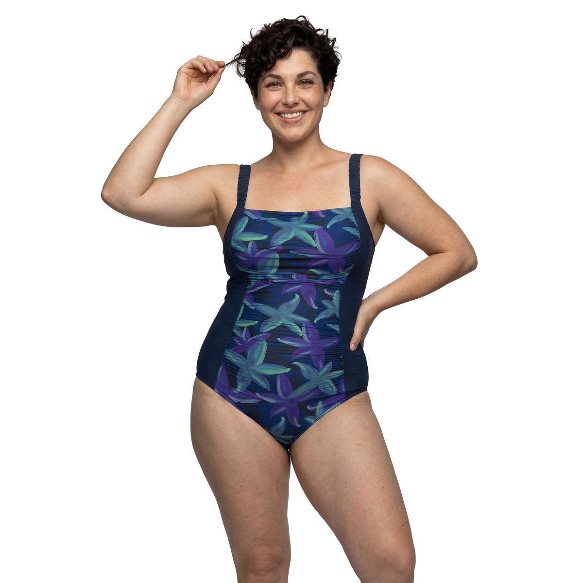 Maillot de bain, bonnets souples bleu foncé, ULLA POPKEN