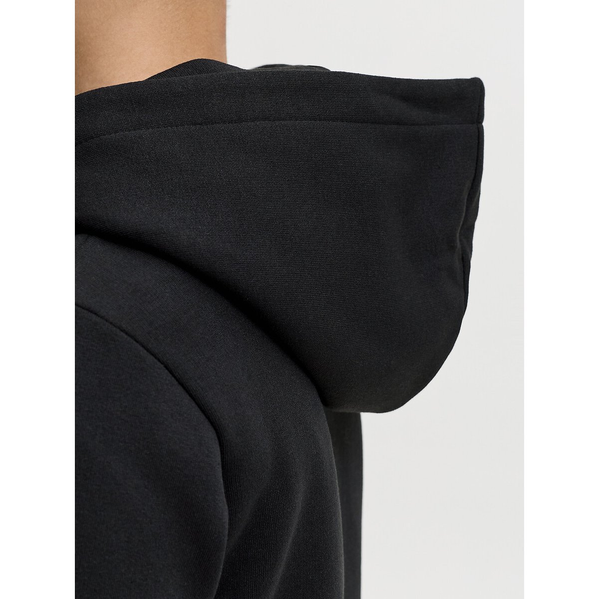 Sweat à capuche en molleton noir, JACK & JONES JUNIOR