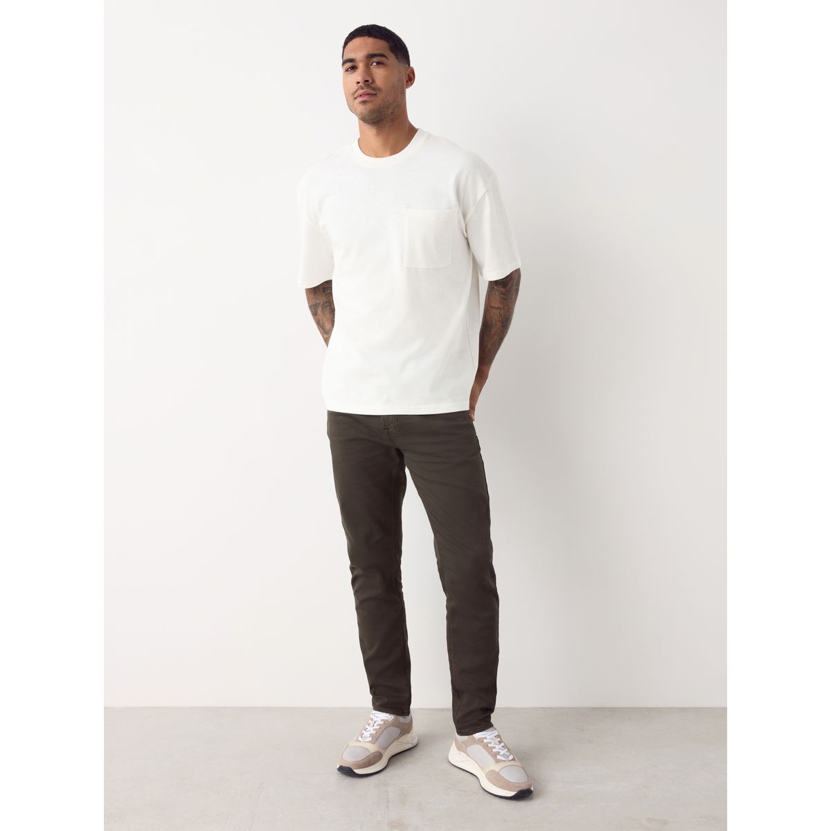 Jean confort stretch marron, NEXT