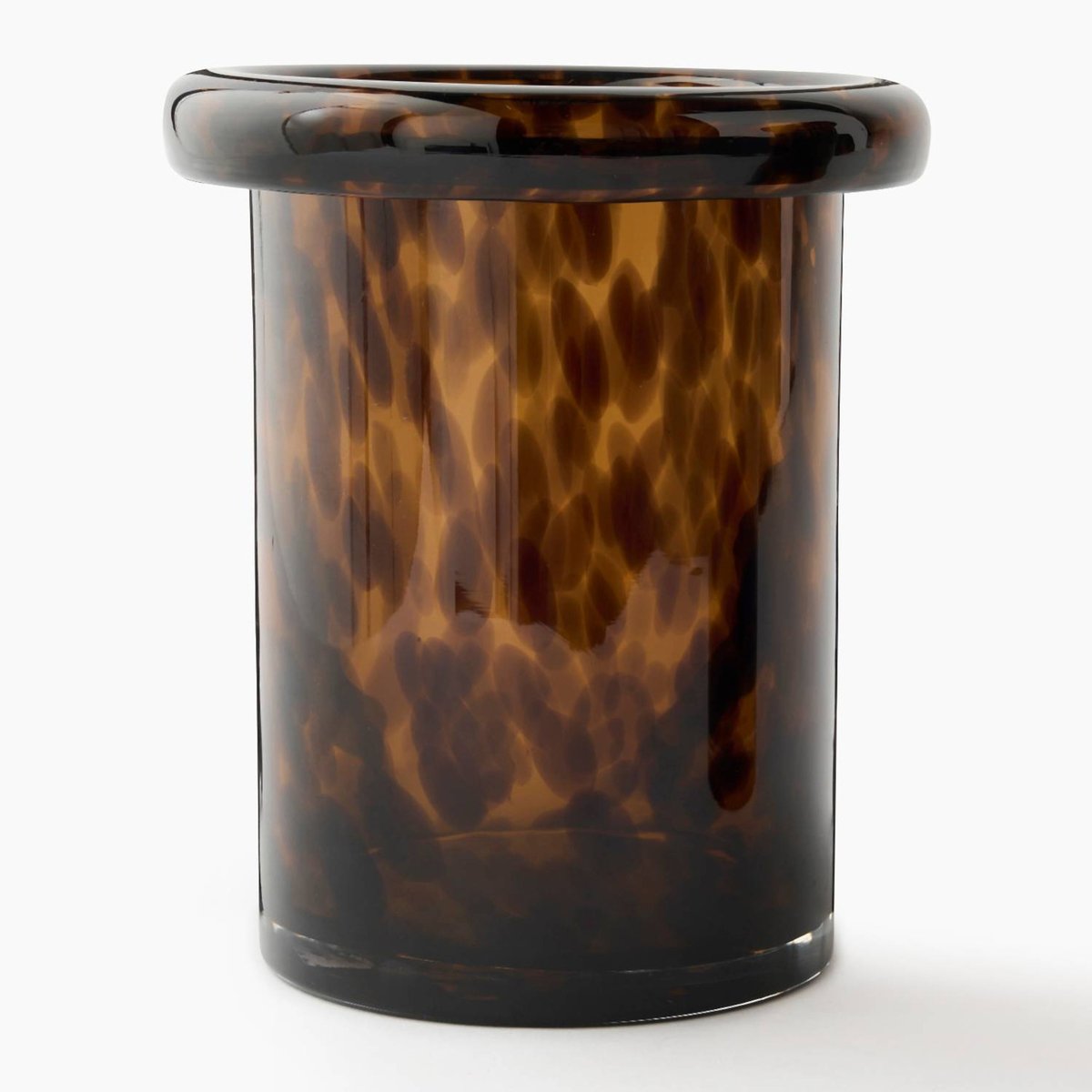 Vase droit, H19x14cm, en verre ambre, MONOPRIX
