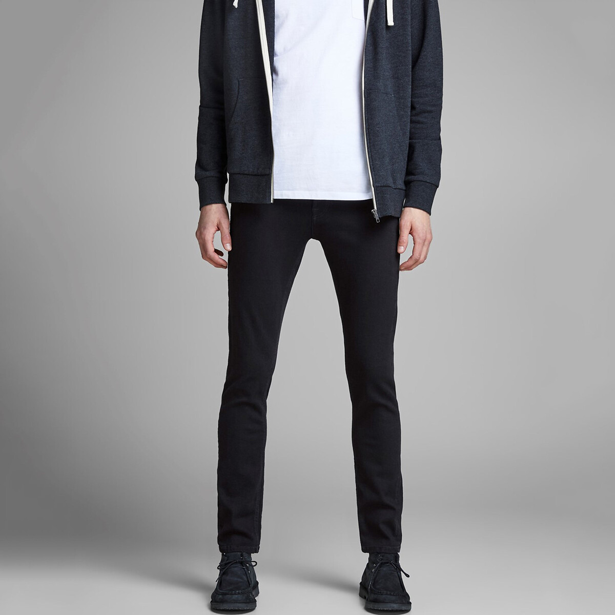 Jean slim, stretch, Glenn noir, JACK & JONES