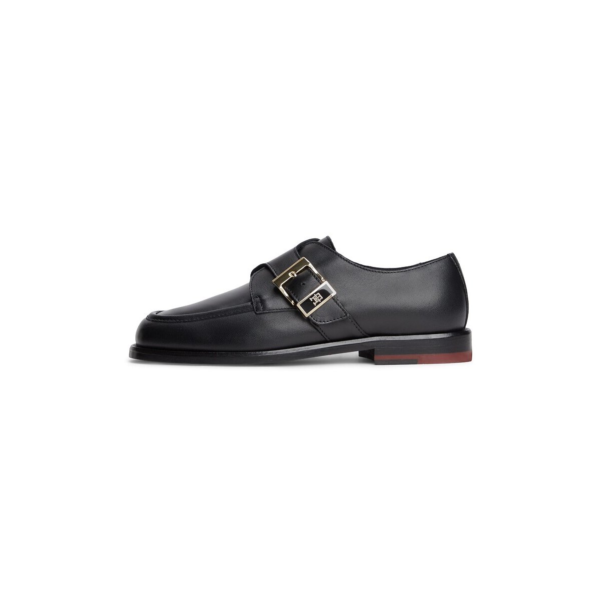 Mocassins monk en cuir noir, TOMMY HILFIGER