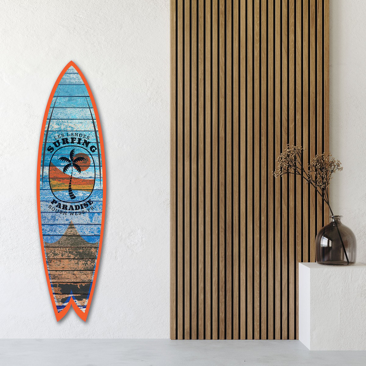 Planche de surf décorative les landes tableau alu dibond, HEXOA