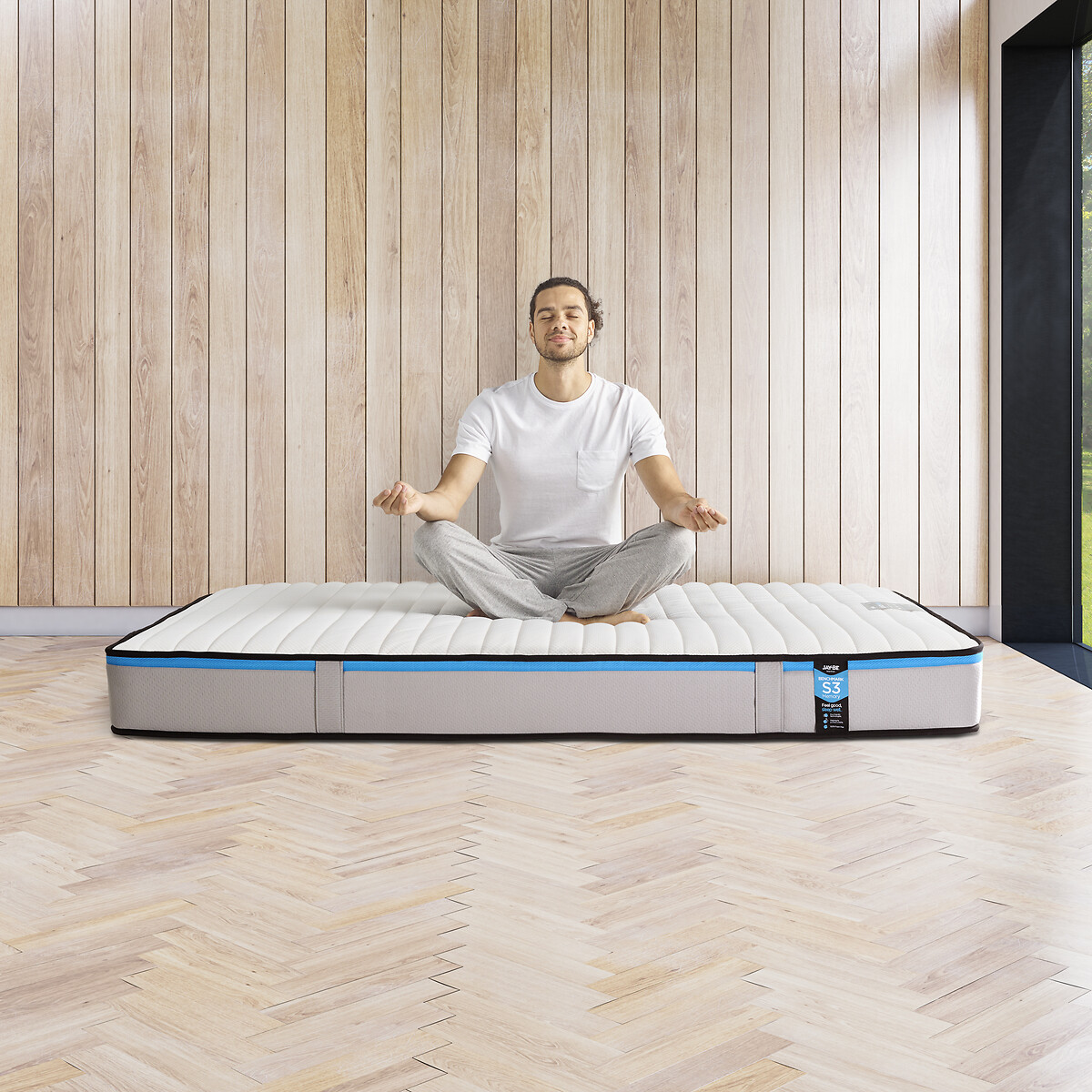 Jay-Be® Benchmark S3 Memory Eco-Friendly Mattress grey/blue, JAY-BE