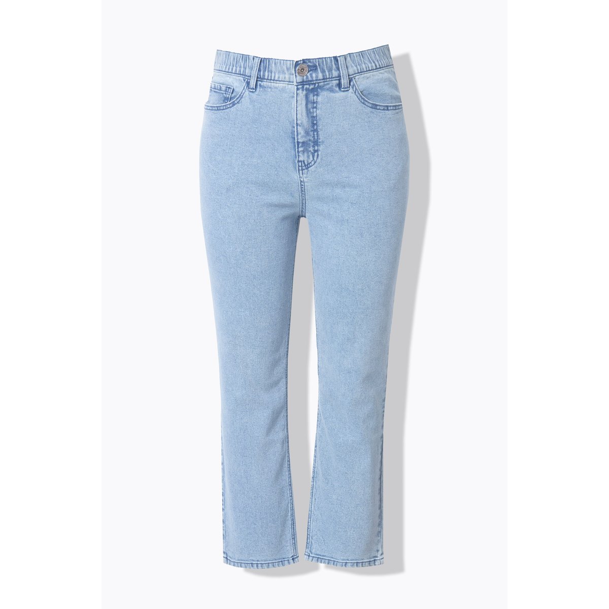 Jean Mom 5 poches, délavage clair, coupe Wide bleu clair, STUDIO UNTOLD