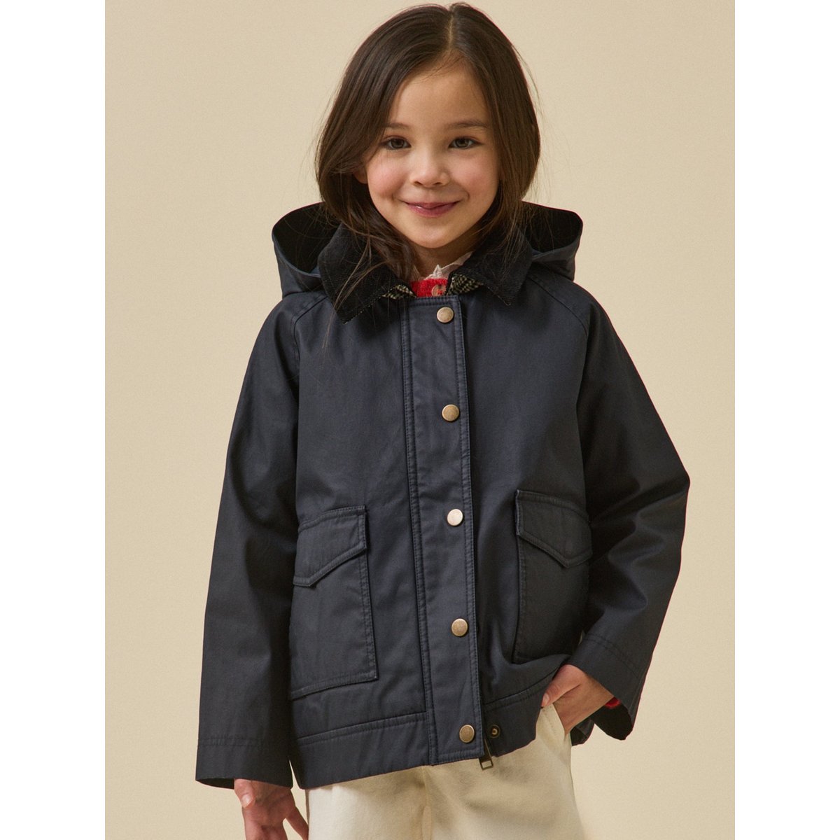 Veste en coton enduit marine, CYRILLUS