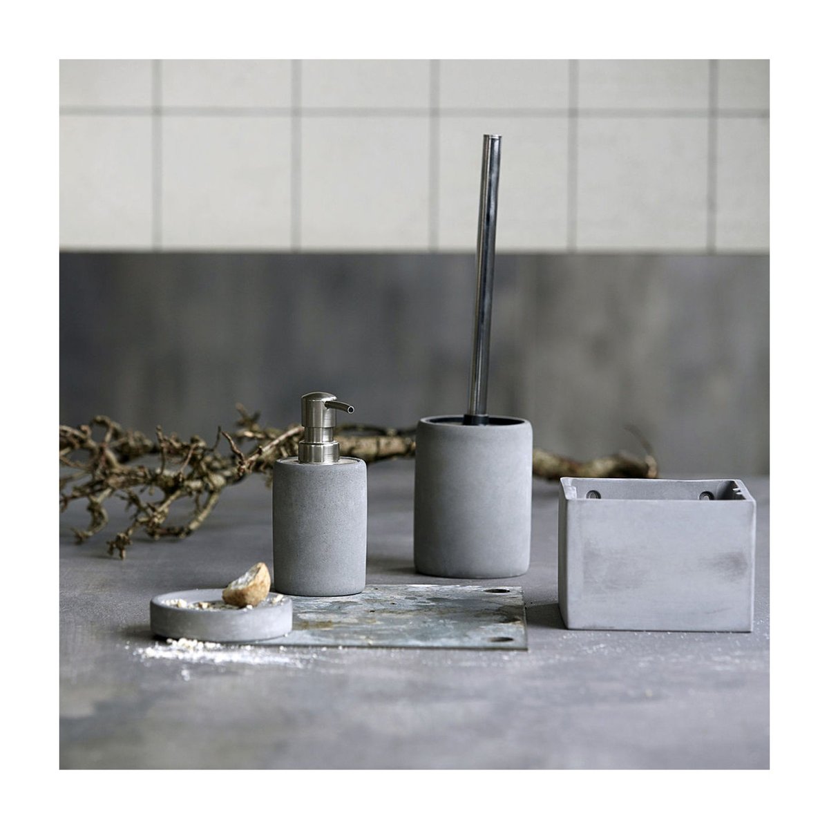 Distributeur de Savon Cement gris, HOUSE DOCTOR