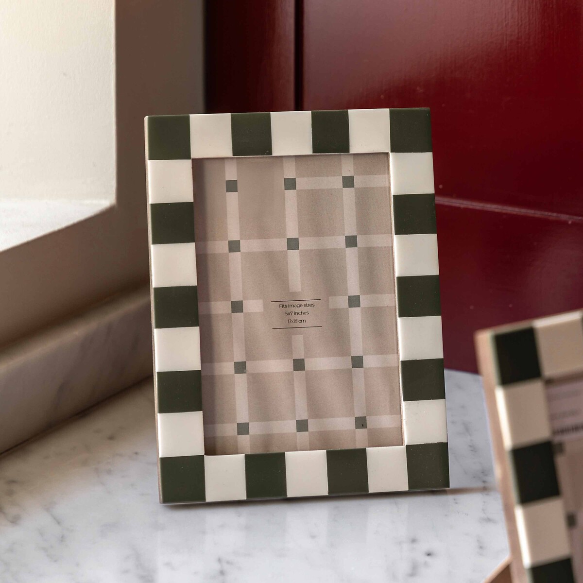 5x7" Caino Checkerboard Photoframe green, ÉDITÉ