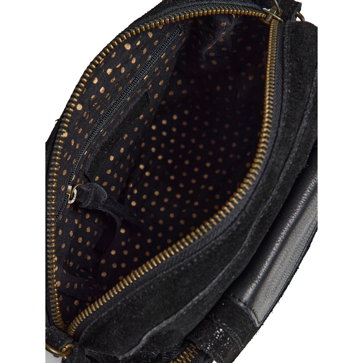 Borsa in pelle scamosciata, Abigail nero , PIECES