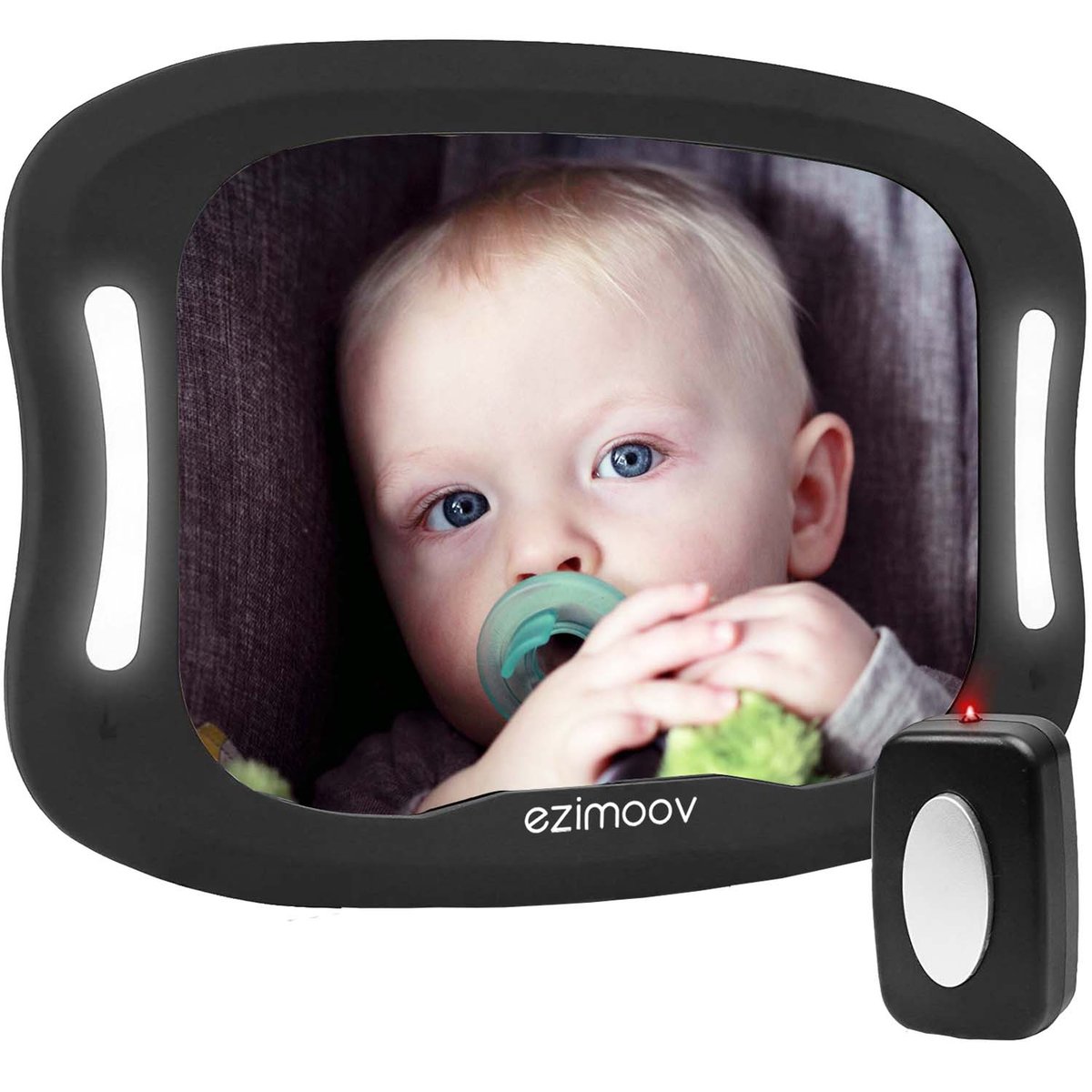 Miroir de surveillance avec lumière LED noir, EZIMOOV