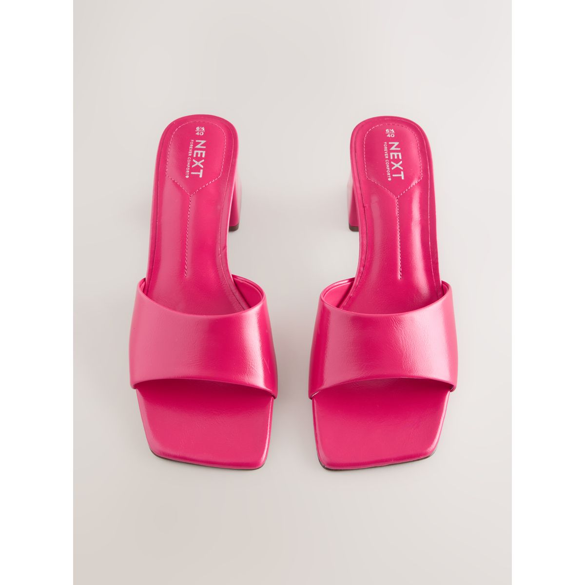 Mules à talon carré forever comfort® rose, NEXT